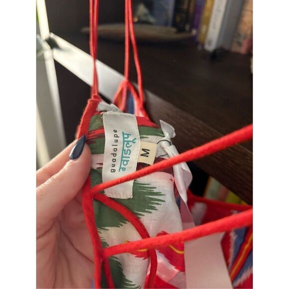 NWT Guadalupe Amira Patterned Red Maxi Dress Size Medium  $175 MSRP - Picture 5 of 9